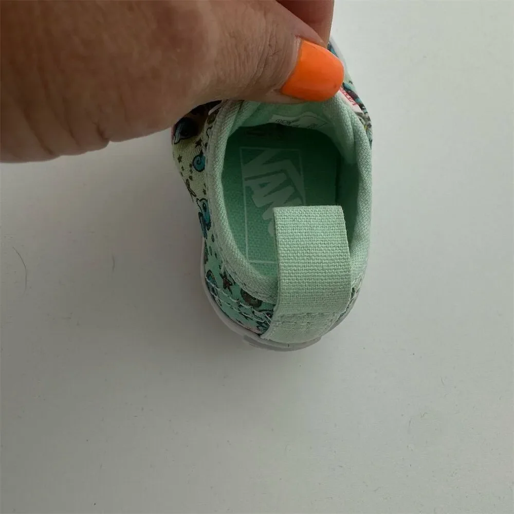Vans Toddler Authentic Elastic Lace Sneakers Seahorse Starfish Print